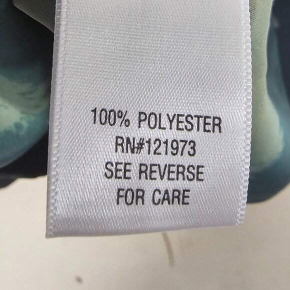 Simply Vera Vera Wang Blouse Green Grunge Ombre Pleated Belted 4 - Picture 8 of 10